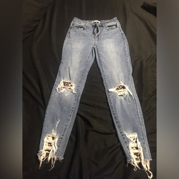Leopard print patch jeans - Picture 5 of 5